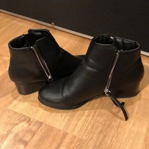 Black womens bootie heels